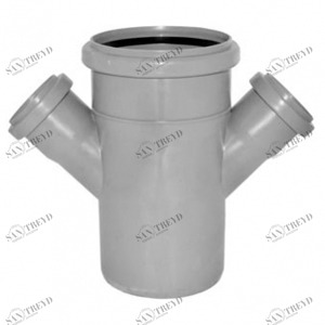 Крестовина канализационная Д110х50х50мм 45 градусов Политек 6293