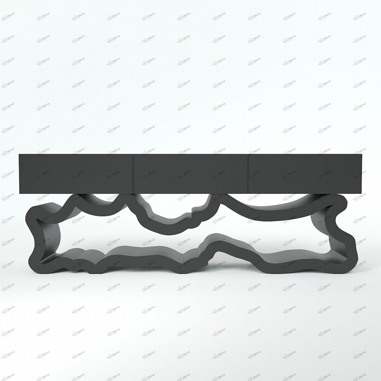 Консоль с 3 ящиками 57х160 см черная "Эклер" ODINGENIY  00-3885829 Черный 