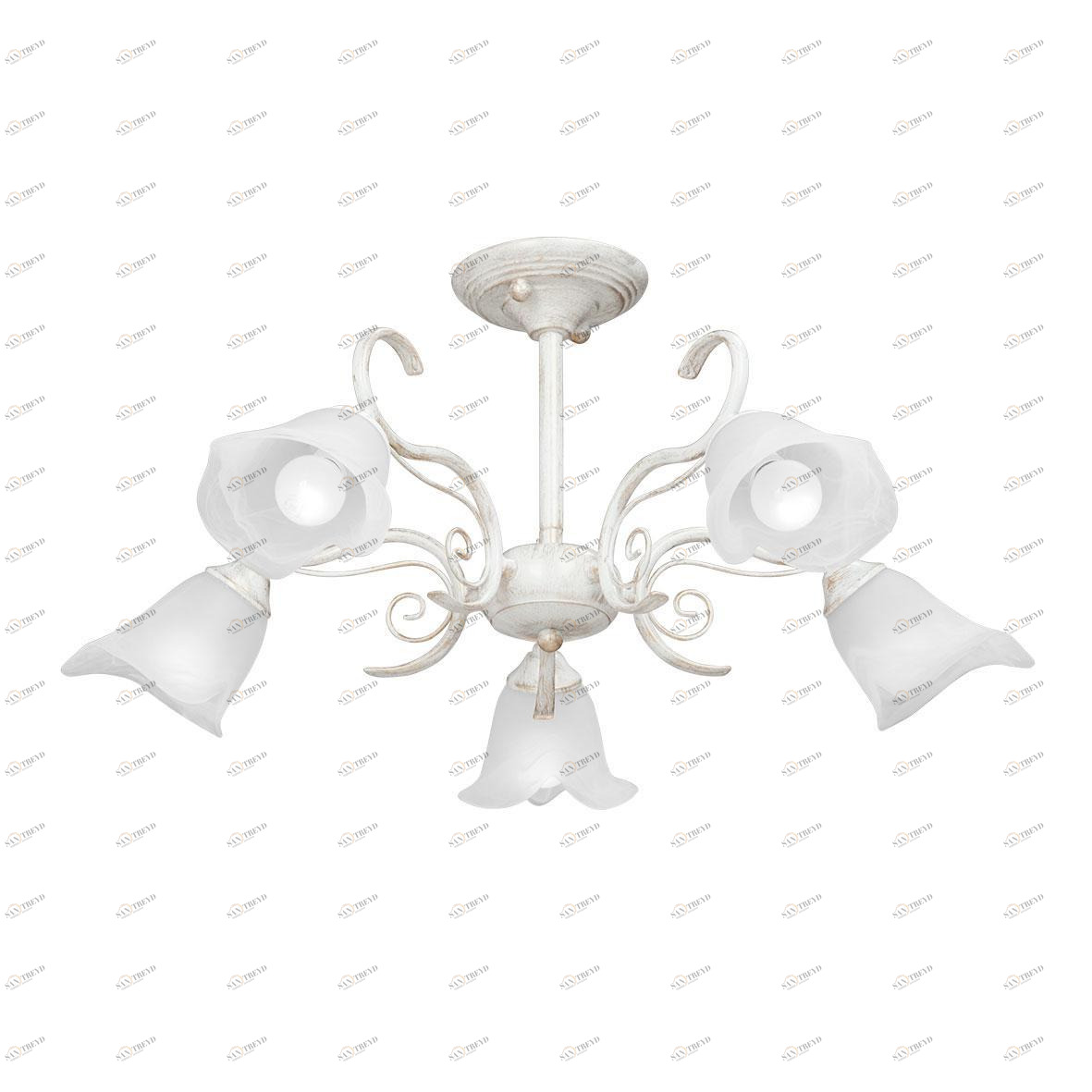 Потолочная люстра Vitaluce V3720-0/5PL белая VITALUCE ДИЗАЙНЕРСКИЕ 194769 Белый 