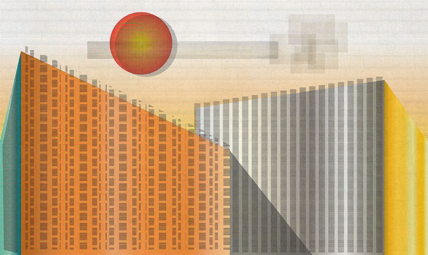 Обои с пейзажами Jannelli&Volpi URBAN ILLUSION ARCH-00131451