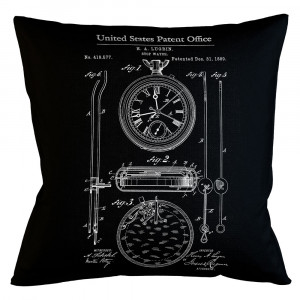 96521437 Арт-подушка «Патент на секундомер» Object Desire