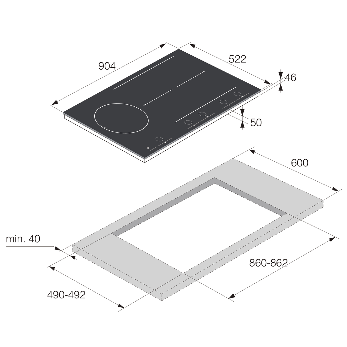 5485193 Индукционная варочная поверхность Asko HID925MC STDN-0026432 - Вид №5
