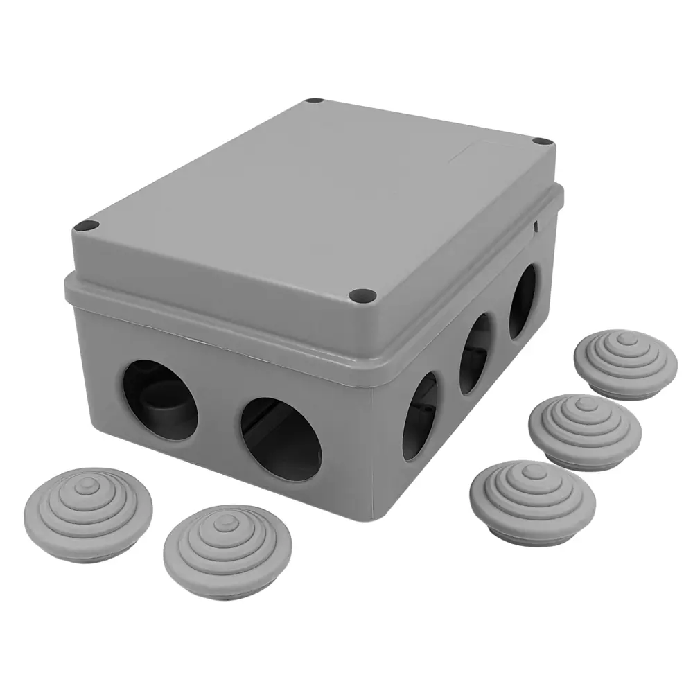 Распределительная коробка открытая LEXMAN D 150x110x70 мм 10 вводов IP55 цвет серый 87964082 STLM-2211194  - Вид №2