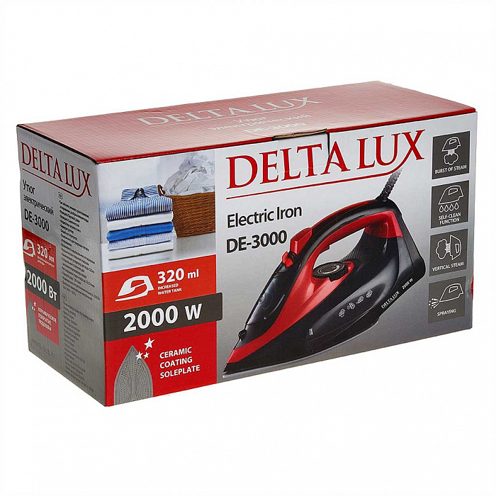 5354070 Утюг DELTA LUX DE-3000 черный STDN-0020794 - Вид №6