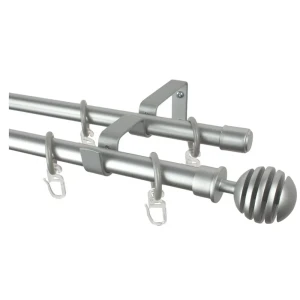 Карниз двухрядный Easy «Шар» 280 см цвет серебро