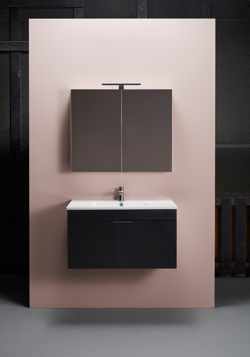 1580231 Go Mirror Cabinet 800 Черный Hafa  Черный  - Вид №1