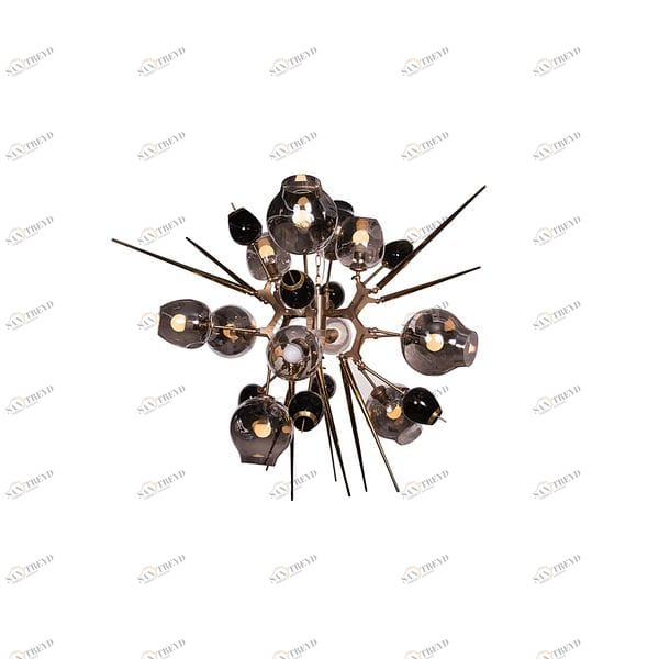 Люстра GALAXY золото, серая SM008 UNICO ДИЗАЙНЕРСКИЕ, ШАР 255286 Золото;серый 