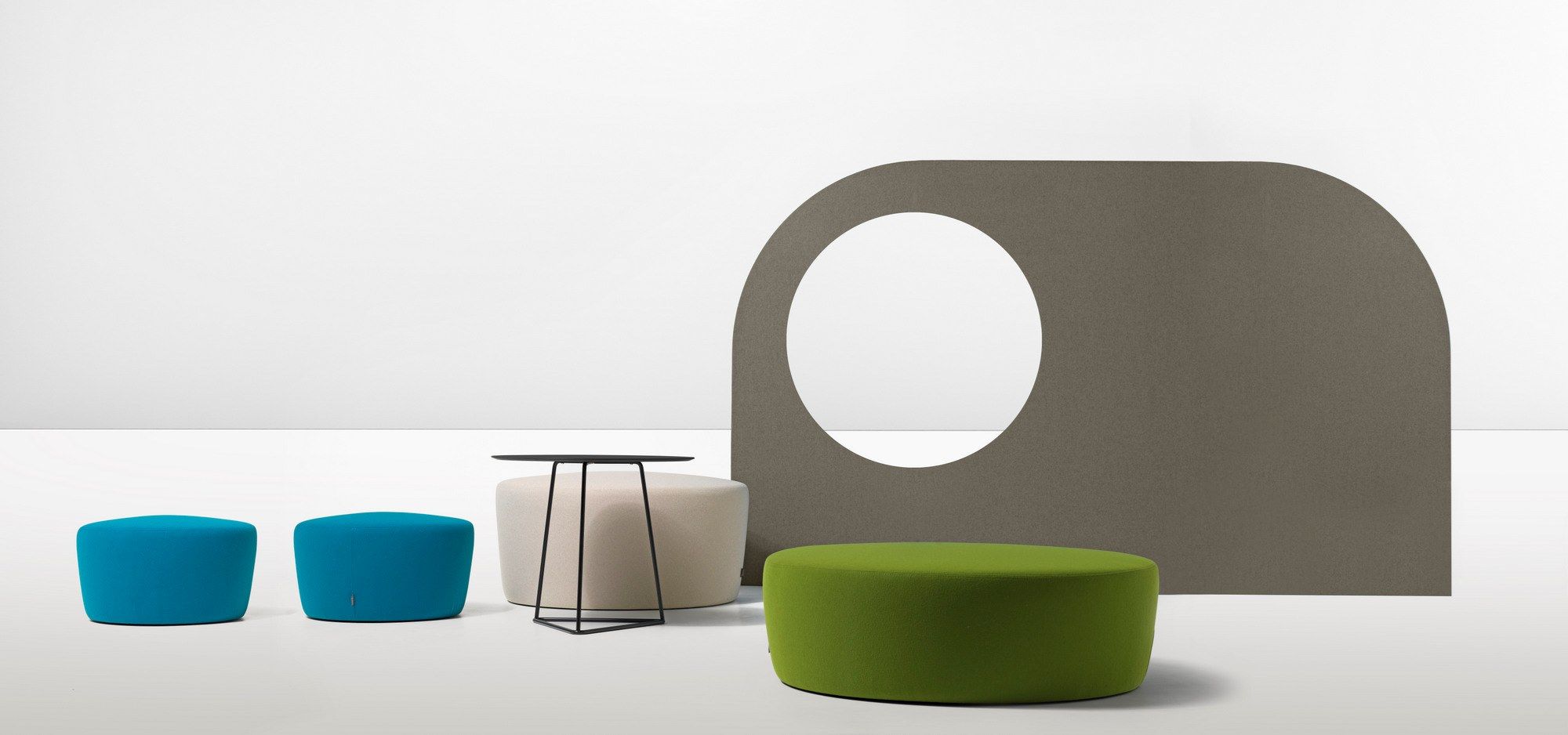 Круглый пуф из ткани Diemme Circuit ARCH-00022645 - Вид №3