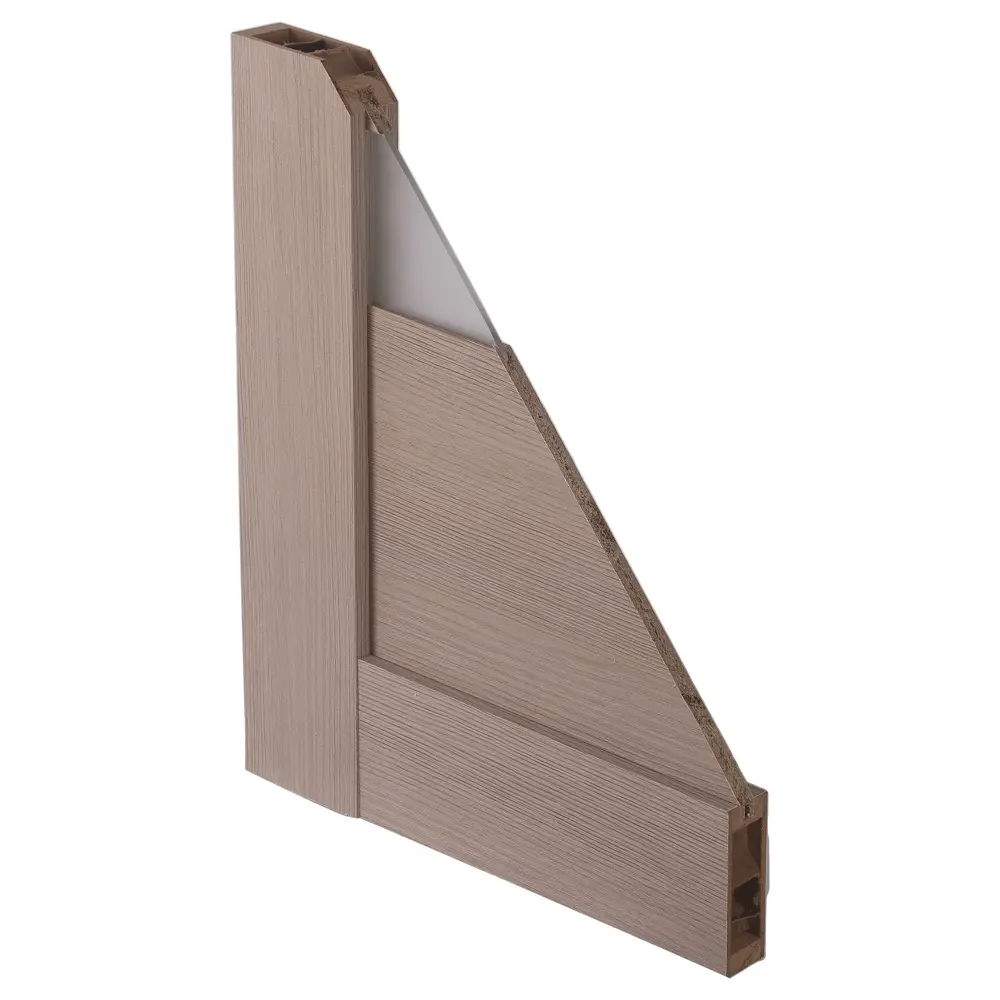 Полотно дверное остеклённое Мюнхен 90x200 см, ламинация, цвет дымчатый дуб 3D VERDA STLM-2087987 - Вид №1