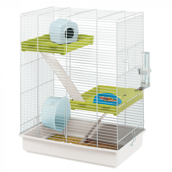 Т00001411 Клетка для грызунов HAMSTER TRIS белая 46x29x58см FERPLAST 