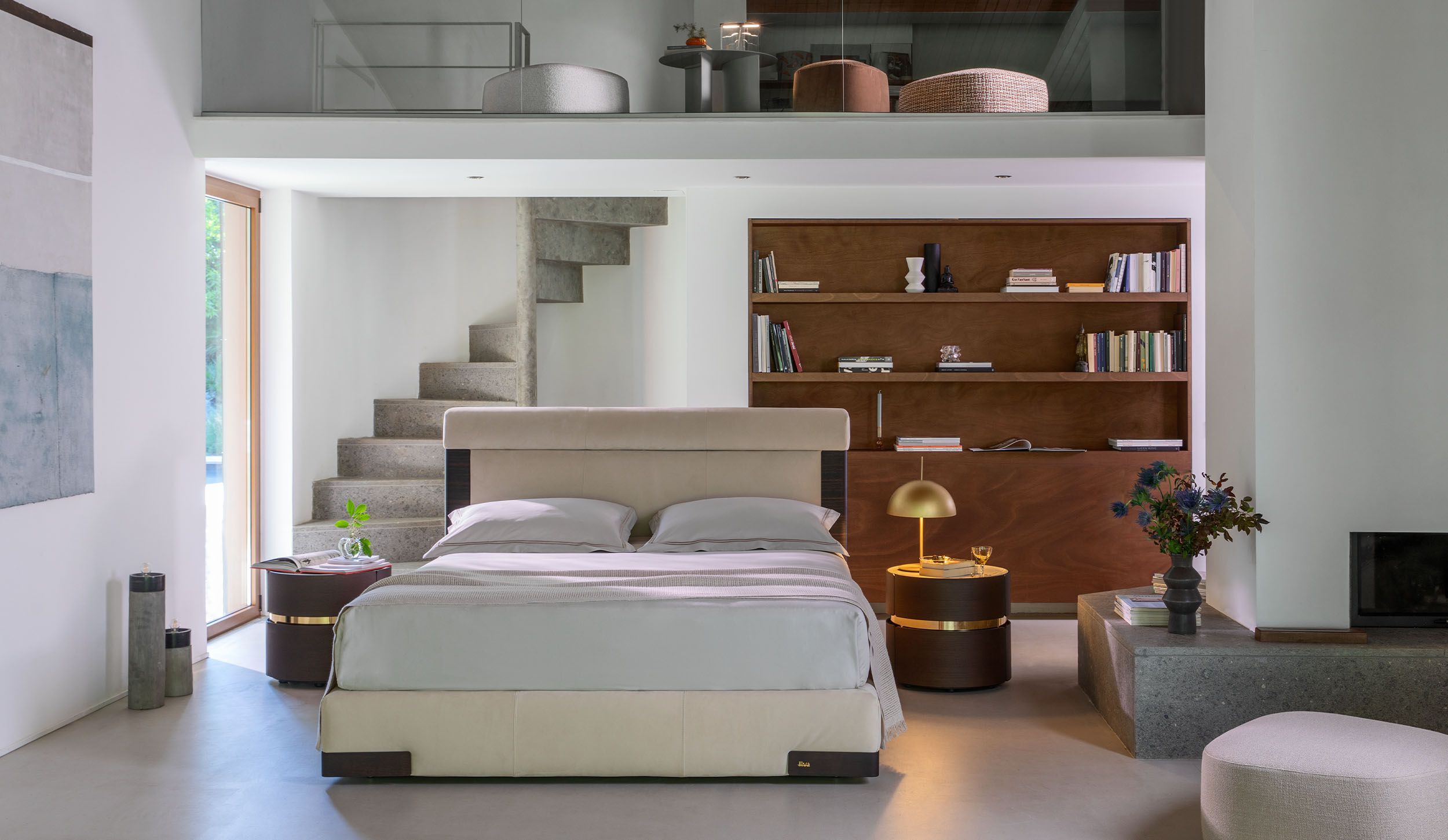 Двуспальная кровать с мягкой подкладкой Flou ELIA ARCH-00043087 - Вид №13