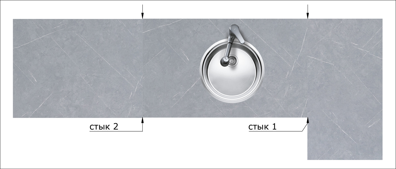 Столешницы для кухни - Мрамор Градо LIGRON LIST421 1504 - Вид №22