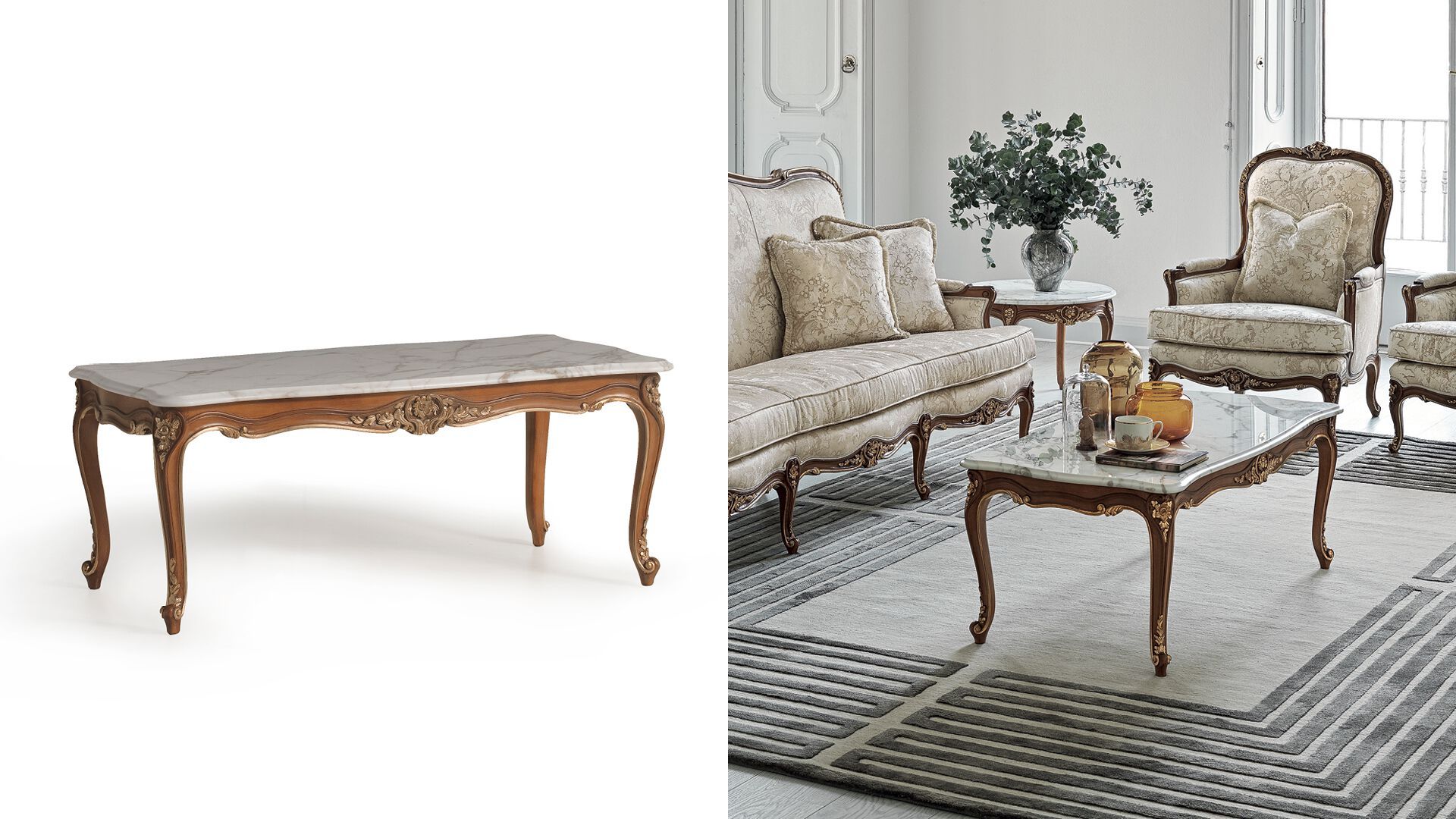 Прямоугольный журнальный столик в стиле Людовика XV ANGELO CAPPELLINI New Classic Interiors ARCH-00089934