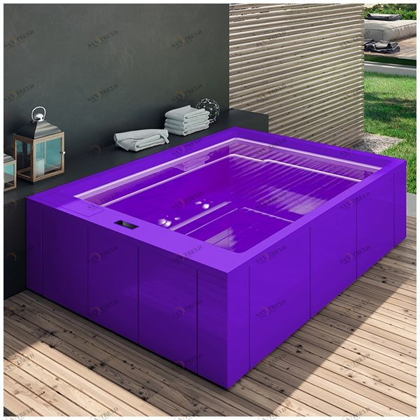 Бассейн Gruppo Treesse Muse Plus-V212I-F прямоугольный встроенный фиолетовый PLUSV212IF