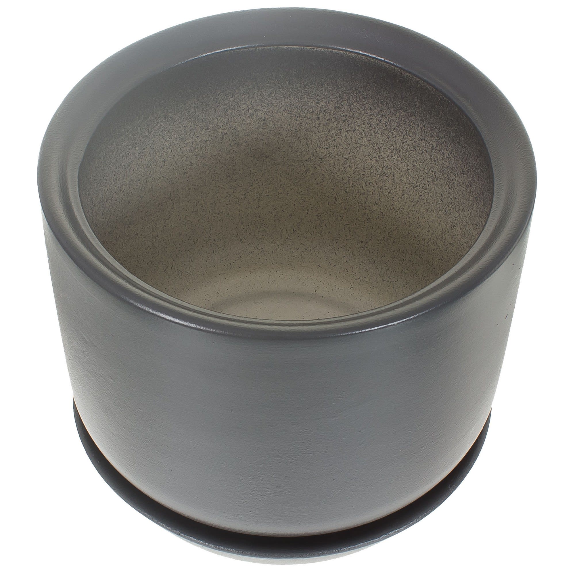 81932586 Горшок цветочный ø15 h15 см v1.2 л керамика тёмно-серый Орфей Santreyd - Вид №1