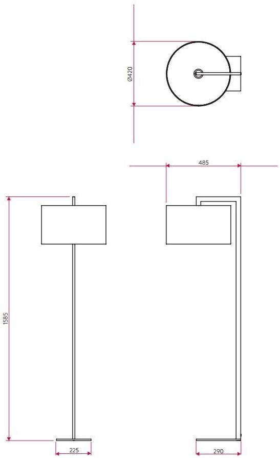 Astro Lighting Торшер из стали и ткани Ravello sun-id-1344476 - Вид №5
