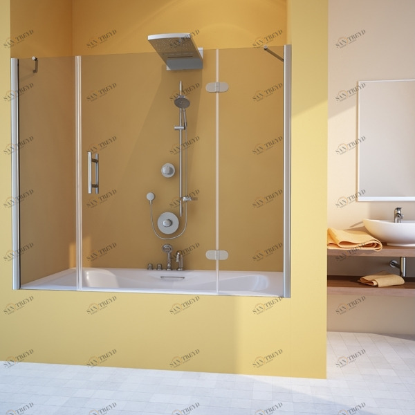 120X150GV103 Душевое ограждения на борт вынны GUTEWETTER Германия LUX