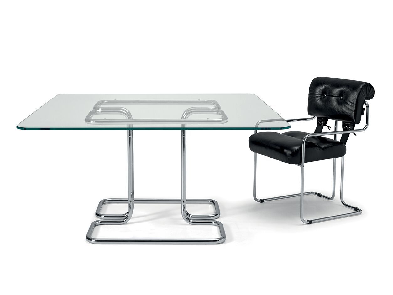 Квадратный стол из стали и стекла i 4 Mariani Tukroma ARCH-00056560 - Вид №2
