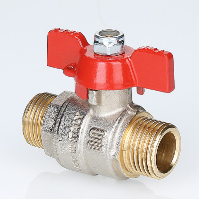 S.219.06 Кран шаровой ENOLGAS BASIC с ручкой «бабочкой» и наружной резьбой Valtec 1"  - Вид №1