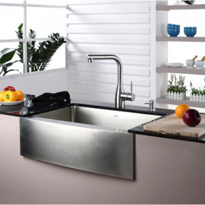 KHF200-30-KPF2140-KSD30SN Накладная раковина на столешницу  прямоугольная Krausru