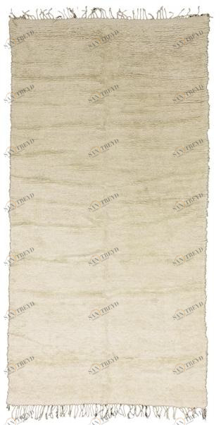 AFOLKI Прямоугольный однотонный ковер с длинным ворсом из шерсти Beni ourain Taa667be