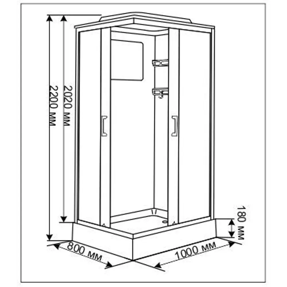 Душевая кабина Sensea Cube низкий поддон 100x80 см 82422705 STLM-2181274 - Вид №11