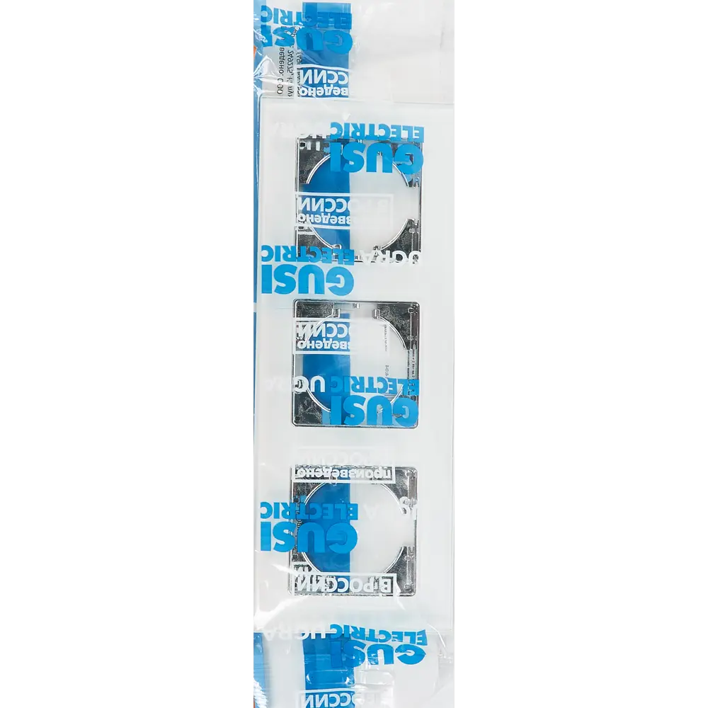 Рамка GUSI Electric Ugra для тройных розеток и выключателей в белом стекле 86408198 STLM-0068771 - Вид №3