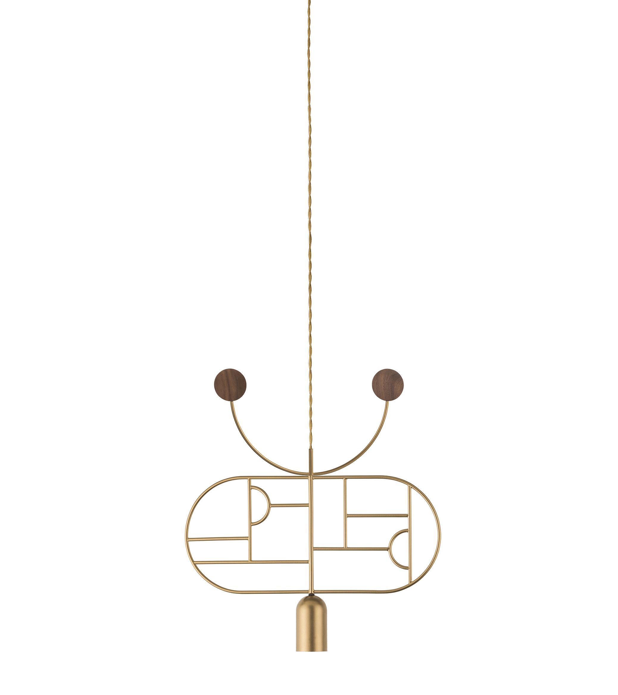 Металлический светодиодный подвесной светильник с регулируемой яркостью NOMON WOODEN DOTS ARCH-00069833 - Вид №47