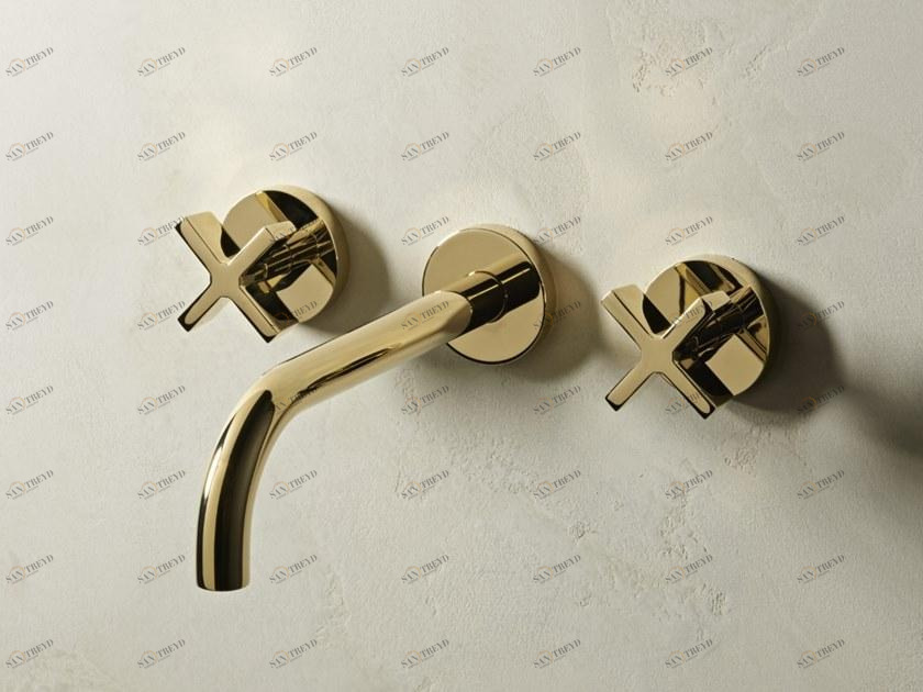 The Watermark Collection Смеситель для умывальника настенный на 3 отверстия London Loc07 Santreyd