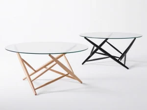 Karl Andersson Круглый журнальный столик из дерева и стекла