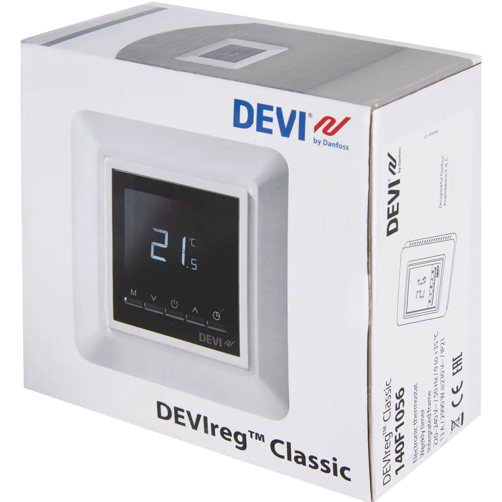 Терморегулятор для теплого пола Devireg Classic электронный программируемый цвет белый 82021916 STLM-2105576  - Вид №2