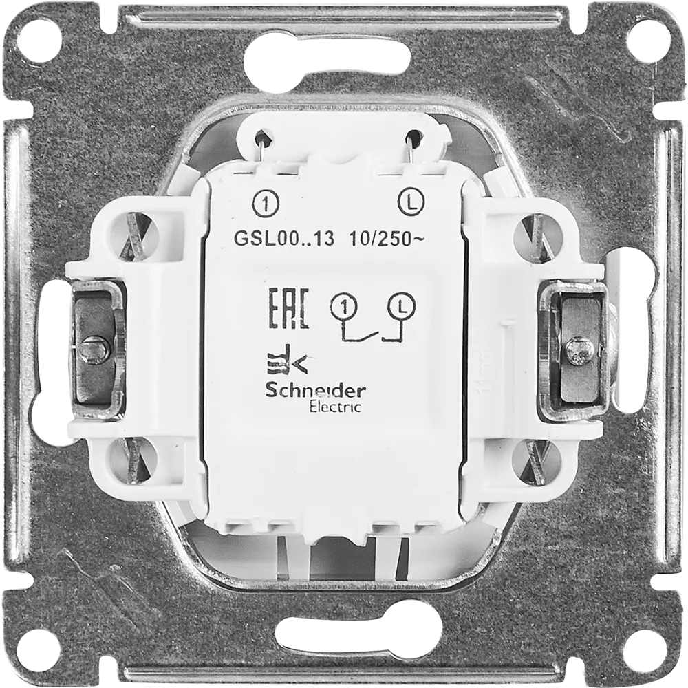 Schneider Electric Glossa — встраиваемый выключатель на 1 клавишу 86710472 STLM-0070842 - Вид №2