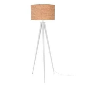 Лампа напольная Tripod Cork, бежевая