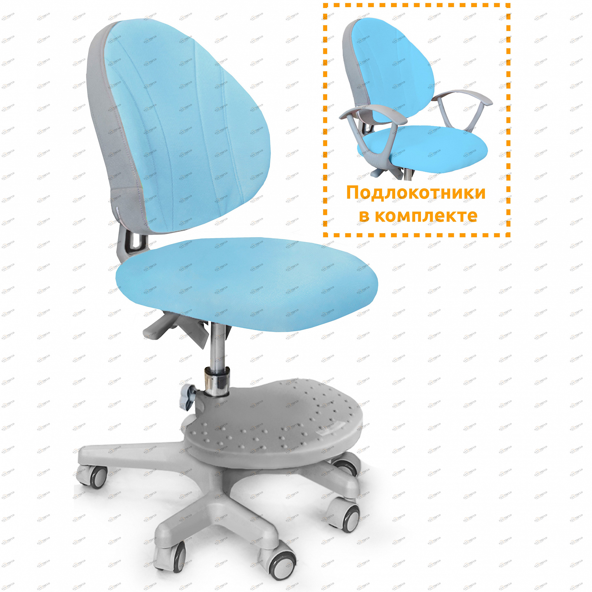 Кресло детское на колесиках голубое Mio MEALUX EVO  00-3947307 Голубой Santreyd 