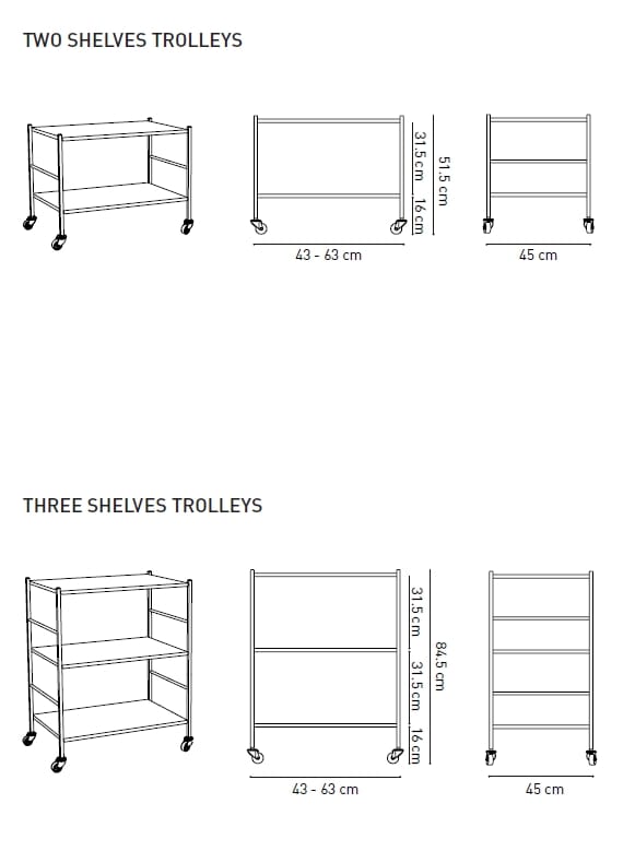 Алюминиевая тележка для еды KRIPTONITE CARRELLO ARCH-00130089 - Вид №5