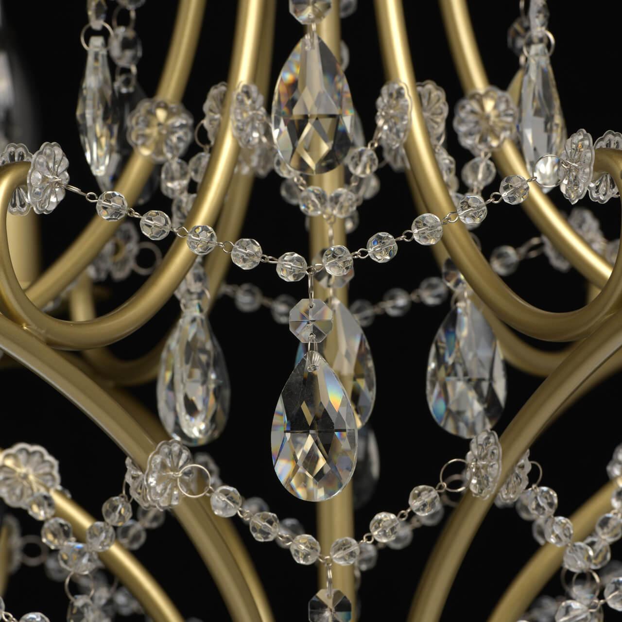 Подвесная люстра MW-Light Адель 10 373014606 MW-LIGHT ДИЗАЙНЕРСКИЕ, АДЕЛЬ 10 182180 Золотой  - Вид №1