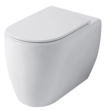 SK002RIM52 Приставной унитаз напольный Черный Disegno Ceramica Skip Италия