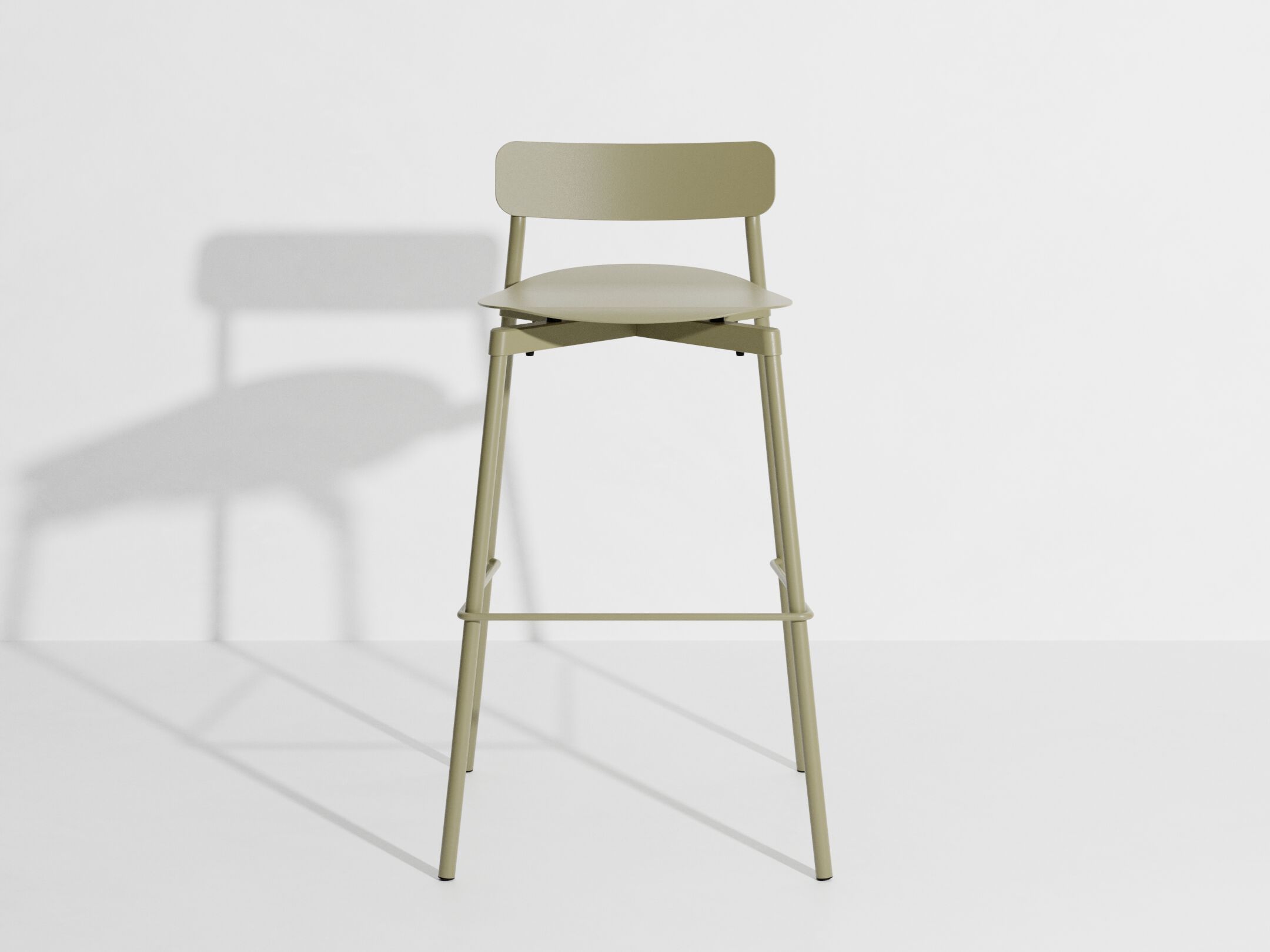 Высокий штабелируемый алюминиевый стул с порошковым покрытием с подставкой для ног Petite Friture Fromme ARCH-00091817 - Вид №40