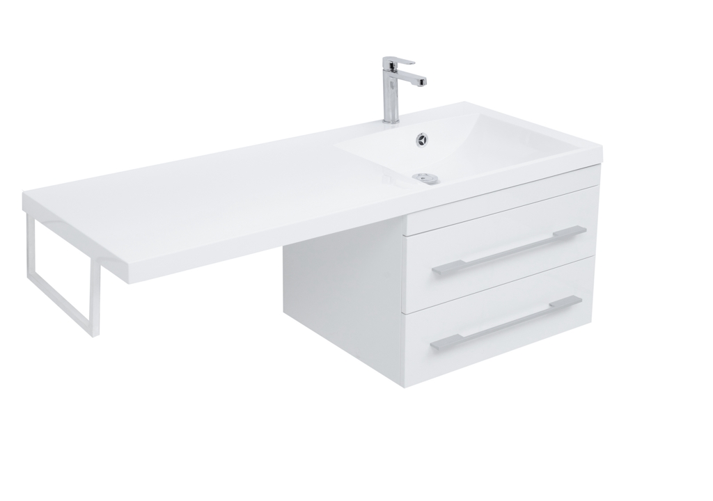 Тумба с раковиной Aquanet Нота 120 R белый 0017148300239568 - Вид №12