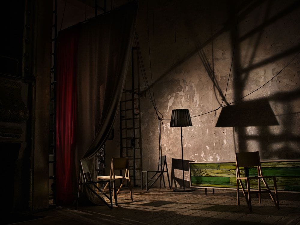 Низкая фанера ТВ шкаф с раздвижными дверями Established&Sons Wrongwoods ARCH-00064770 - Вид №5