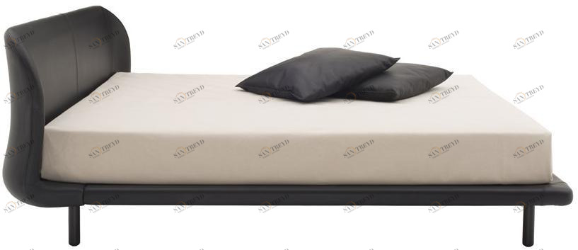 Cappellini Кровать из кожи или ткани с мягким изголовьем Peg sun-id-1456076