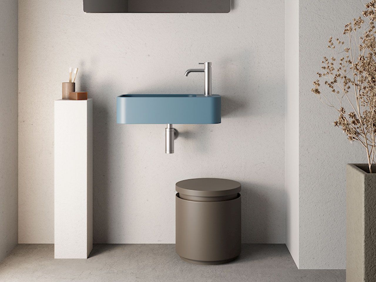 Керамическая прямоугольная подвесная ручная мойка Nic Nanoo ARCH-00081631 - Вид №3