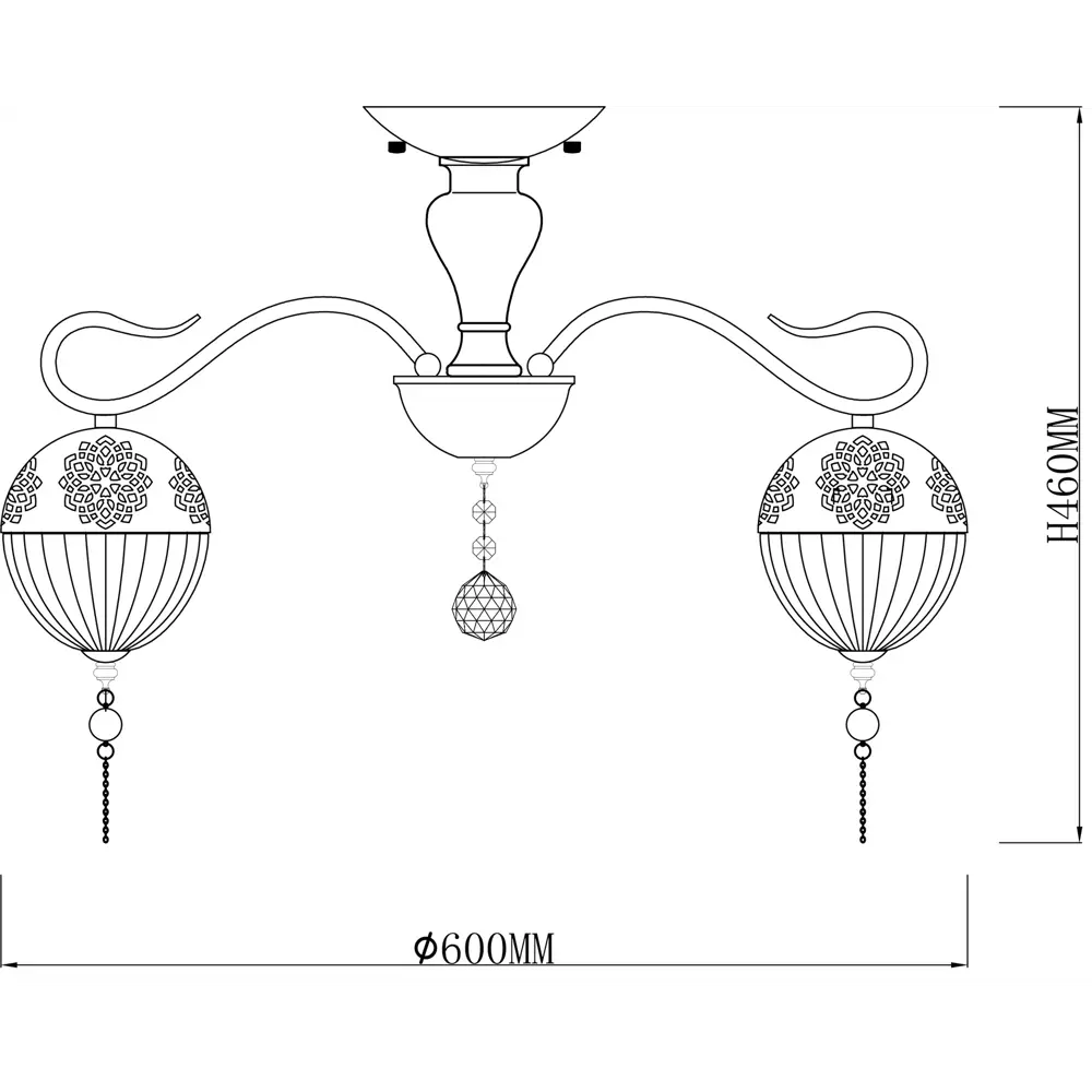 Люстра «Faberge» 594/5PL 5хЕ14х40 Вт цвет античная бронза Escada STLM-2138715 - Вид №9