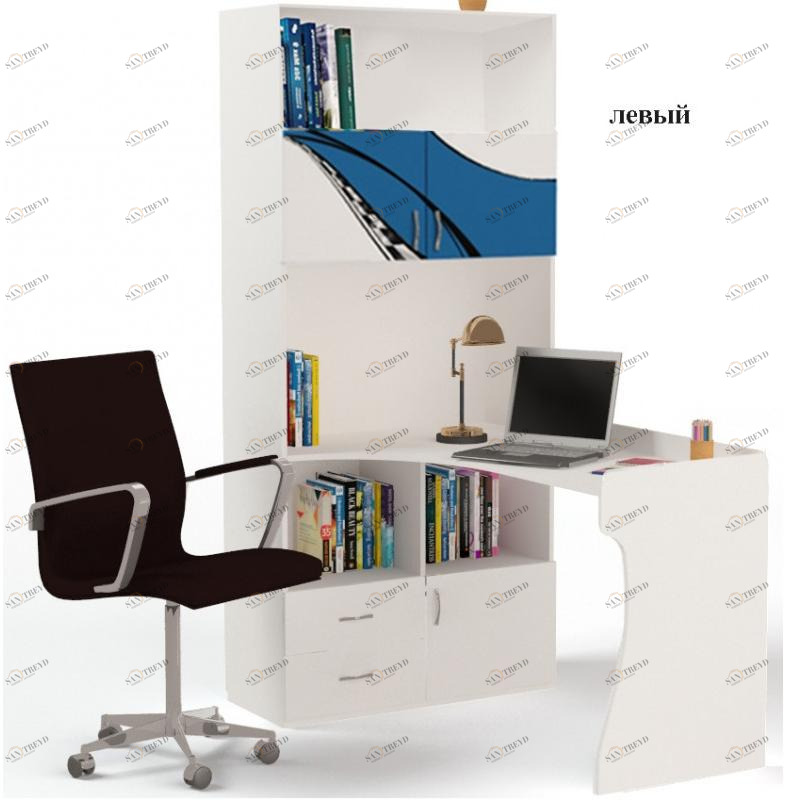 Стол-стеллаж ABC-KING La-Man, левый синий 4631148150812