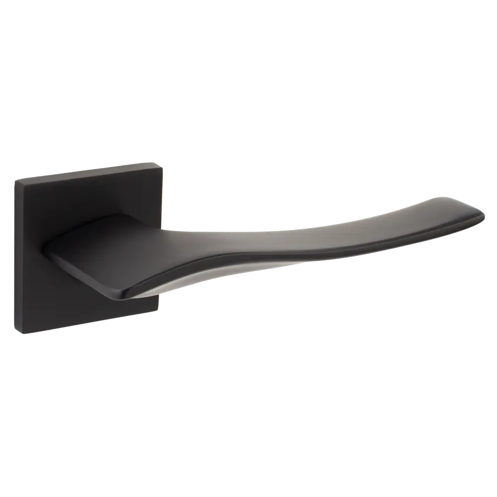 Дверная ручка Armex H-30152-A черная матовая на квадратной розетке 89420963 STLM-1569299