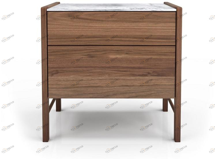Huppé Прямоугольная тумбочка из орехового дерева с ящиками Frida 3443m - 3444m HUPPE