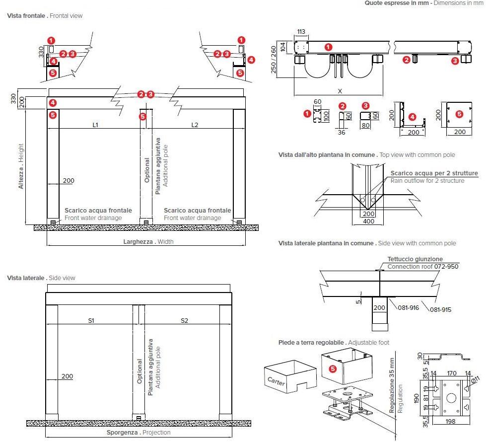 BT Group Самонесущая пергола из алюминия Pergolife sun-id-1360660 - Вид №1