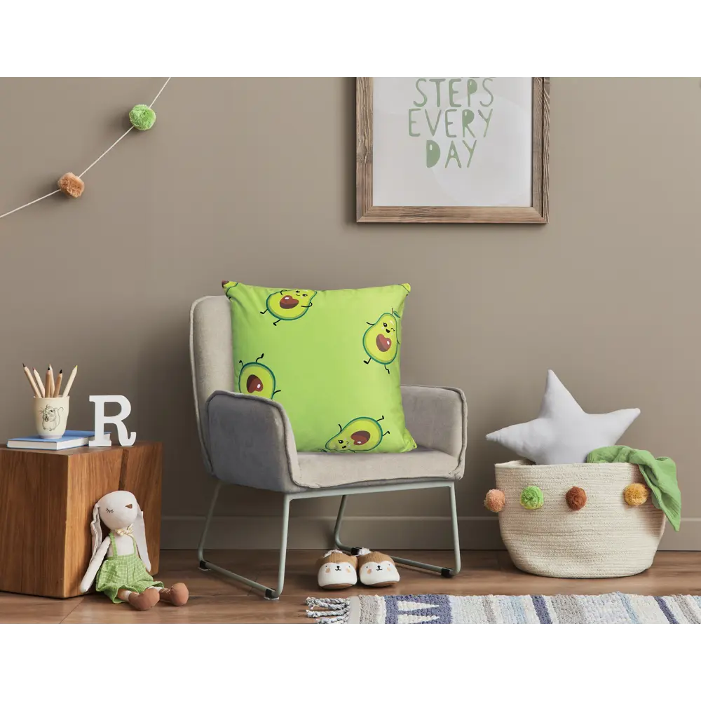 Подушка Seasons Авокадо 40x40 см бархат цвет зеленый 83667738 STLM-2204917  - Вид №3