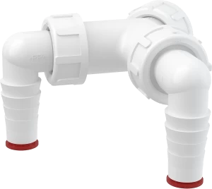 Колено с двумя штуцерами G1"/17–23 с клапанами