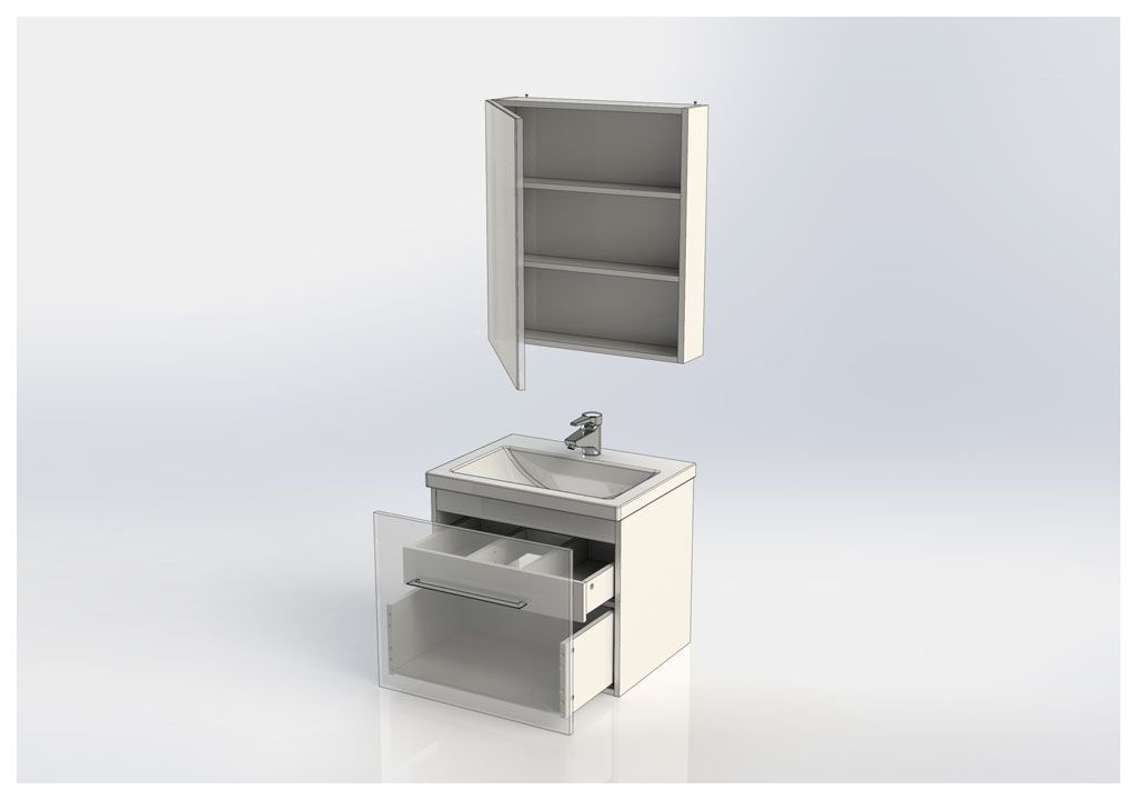 Мебель для ванной Aquanet Порто 60 белый 00196676 - Вид №4